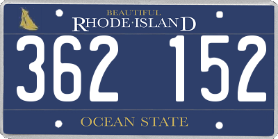 RI license plate 362152
