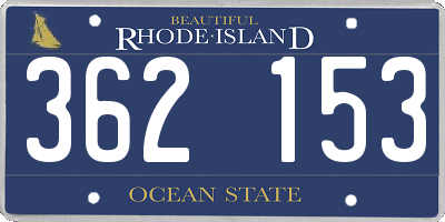 RI license plate 362153