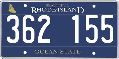 RI license plate 362155