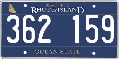 RI license plate 362159
