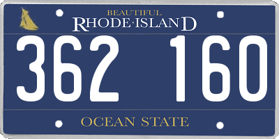 RI license plate 362160