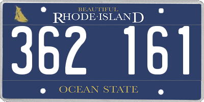 RI license plate 362161