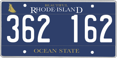 RI license plate 362162