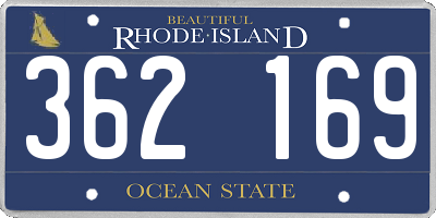 RI license plate 362169