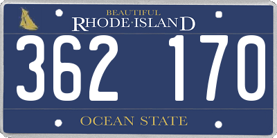 RI license plate 362170
