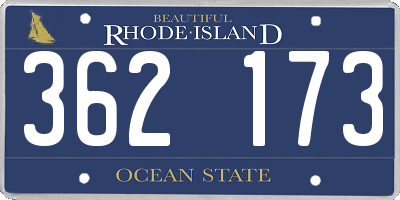 RI license plate 362173