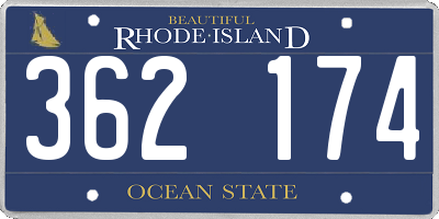 RI license plate 362174