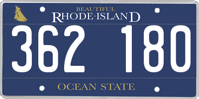 RI license plate 362180
