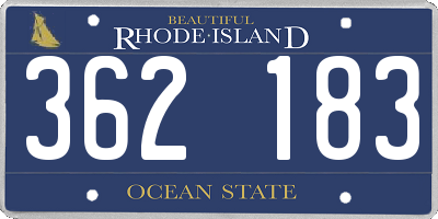RI license plate 362183