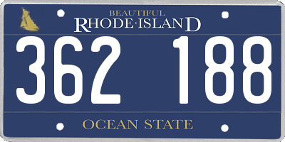RI license plate 362188