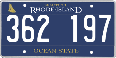 RI license plate 362197
