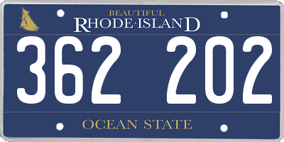RI license plate 362202