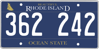 RI license plate 362242