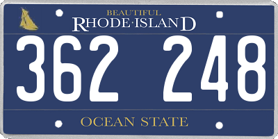 RI license plate 362248