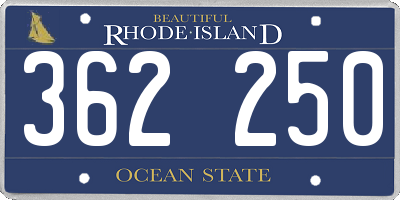 RI license plate 362250