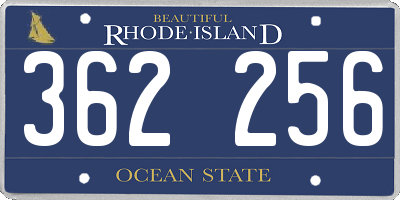 RI license plate 362256