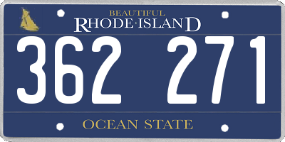 RI license plate 362271