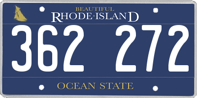 RI license plate 362272