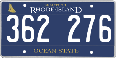 RI license plate 362276