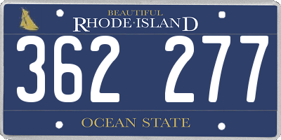 RI license plate 362277