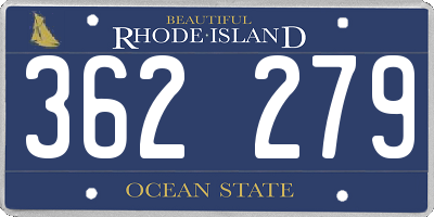 RI license plate 362279