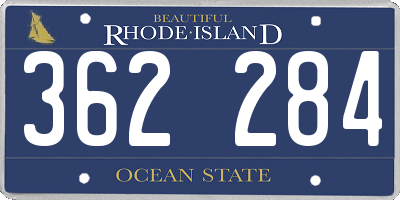 RI license plate 362284