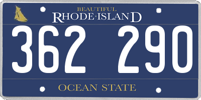 RI license plate 362290