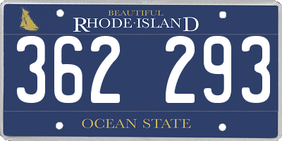 RI license plate 362293