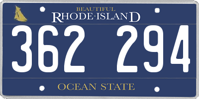 RI license plate 362294