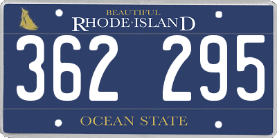 RI license plate 362295