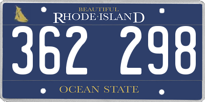 RI license plate 362298