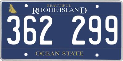 RI license plate 362299