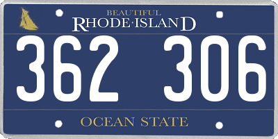 RI license plate 362306