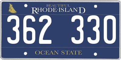 RI license plate 362330