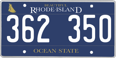 RI license plate 362350