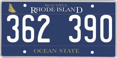 RI license plate 362390