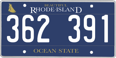 RI license plate 362391