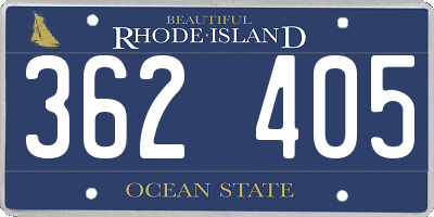 RI license plate 362405