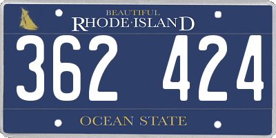 RI license plate 362424