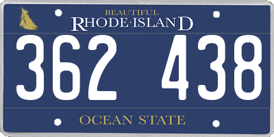 RI license plate 362438
