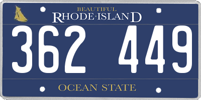 RI license plate 362449