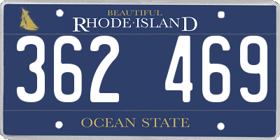 RI license plate 362469