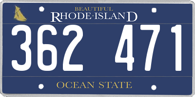 RI license plate 362471