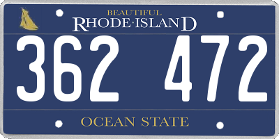 RI license plate 362472