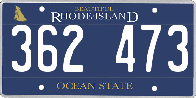 RI license plate 362473