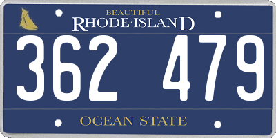 RI license plate 362479