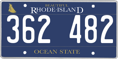 RI license plate 362482