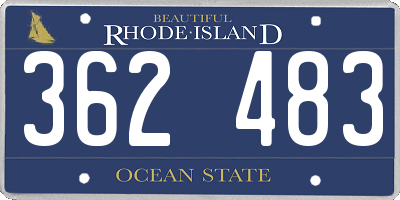 RI license plate 362483