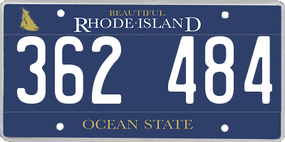 RI license plate 362484