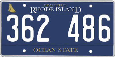 RI license plate 362486